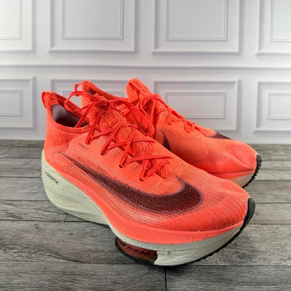 Nike Air Zoom Alphafly Next% orange running shoes mens size 12.5